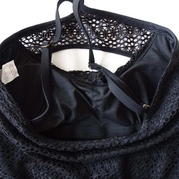 Island Escape Aloha Crochet Tankini Top NWT - Picture 3 of 3